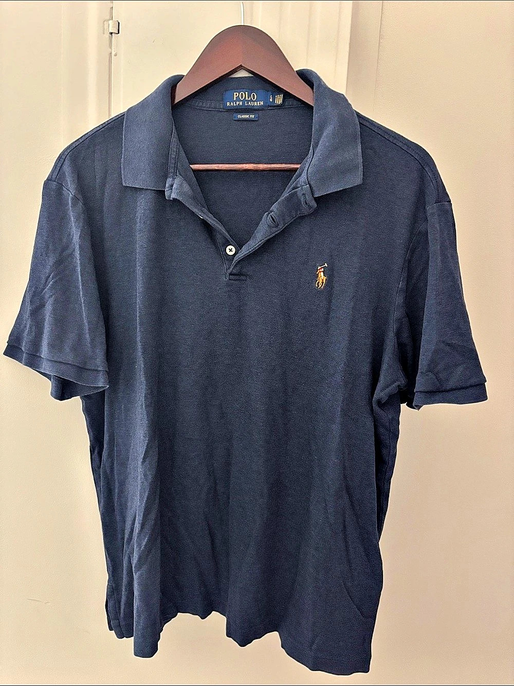 Polo Ralph Lauren Classic Fit Polo Shirt navy blue Polo size large collared